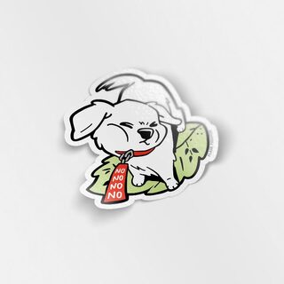 Vinyl Sticker Stubborn Golden Retriever