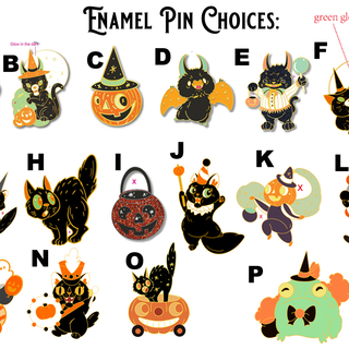 6 piece Halloween parade enamel pin set