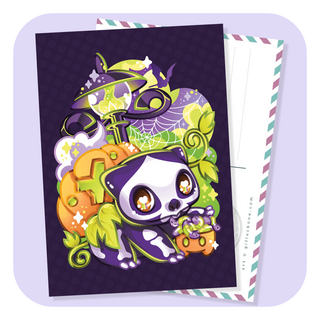 Pokemon Bulbasaur Halloween Postcard