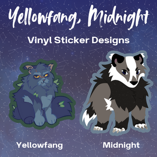 Midnight/Yellowfang Vinyl Stickers