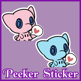 Mewkyu Peeker Sticker