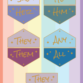 Pronoun Pin Set
