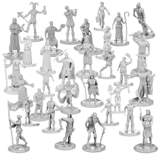 Monster Townsfolk Paintable Mini Figures Set of 32