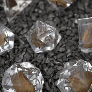 T-Rex Fossil Dice Set (Bone Inclusion)