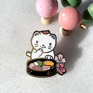 Wagashi Cat Enamel Pin