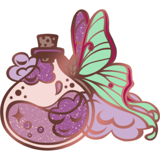 Enamel Pin - Lunar Moth Potion
