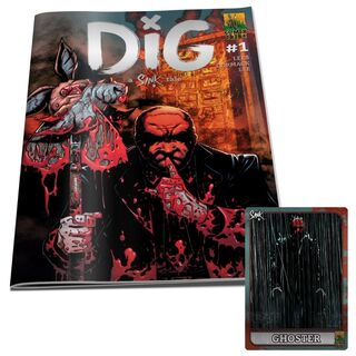 DIG #1B - Foil-Stamped Ghoster Variant Cover [Franck Uzan] + GHOSTER Metal Card