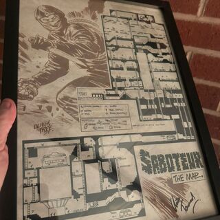 Saboteur - signed and framed