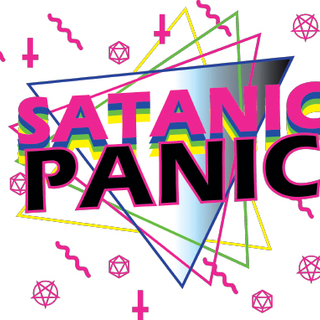 Satanic Panic 80s Retro Vinyl Sticker