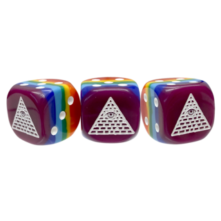 Illuminati Rainbow D6 Dice Set (19mm)