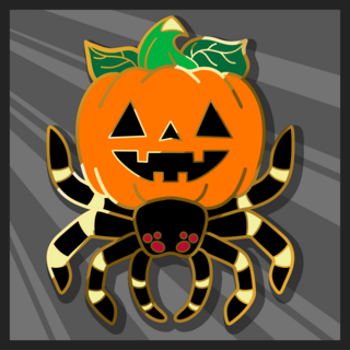Pumpkin Spider Pin