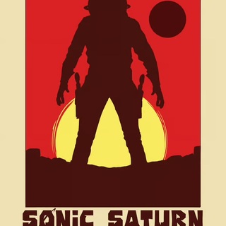 Limited Edition Signed Sonic Saturn Spaghetti Western Poster