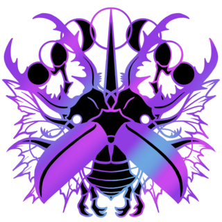 Rainbow Celestial Stag Beetle Enamel Pin