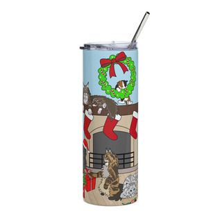 Christmas Coons Stainless Steel 20 oz skinny tumbler