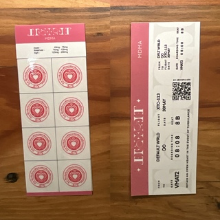 MDMA Boarding Pass Sticker Sheet