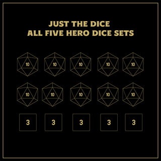 All Five Hero Dice Sets - Just the Dice