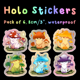 Meowshrooms Vinyl Sticker Set