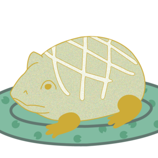 Melon Pan Frog Enamel Pin