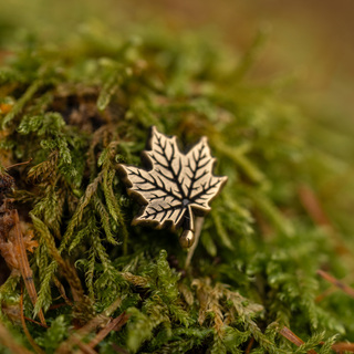 Leaf Brass Mini Pin