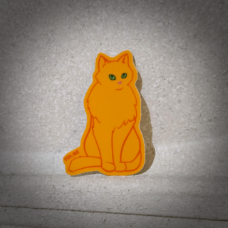 Glow in the Dark Cat Sticker