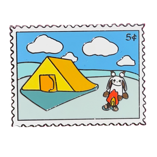 Francine the Jackalope Stamp Pin