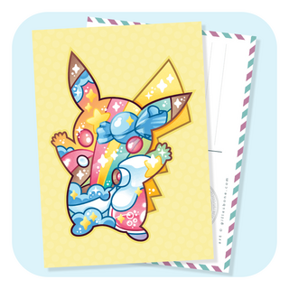 Magical Silhouette Pikachu Postcard