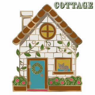 Cottage Enamel Pin