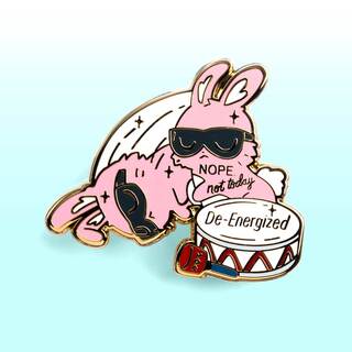 Enamel Pin De-Energized Bunny