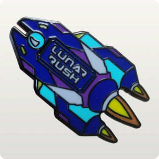 Lunar Rush Rocket Enamel Pin