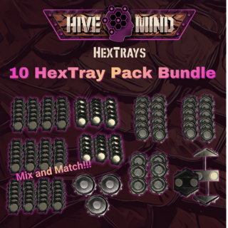 TEN PACK Mix & Match BUNDLE - HiveMind Modular Hex Trays
