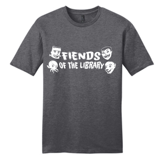 FIENDS OF THE LIBRARY T-SHIRT (Heathered Charcoal) (sale)