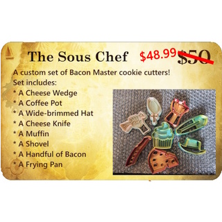 The Sous Chef - custom cookie cutter set