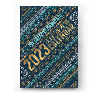 2023 Letterpress Calendar BLUE edition