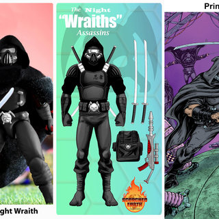 Night Wraith (black) Action Figure with art print