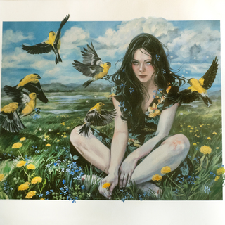 Calling, Limited Edition Embellished Canvas Print 20"x24"