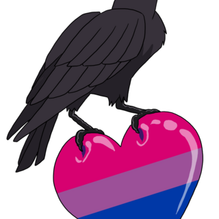 3" Iron on Patch Bisexual Crow