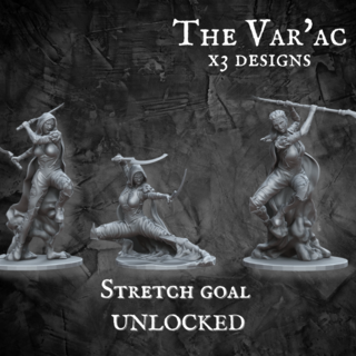 The Var'ac x3 miniatures