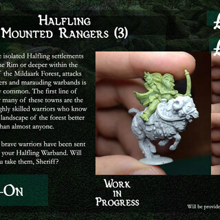 (Metal) Halfling Mounted Rangers (3)