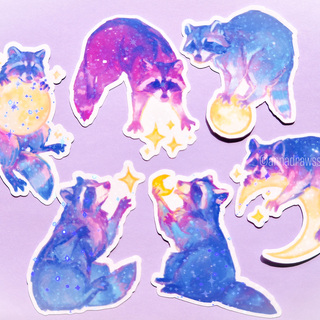 Moon Raccoon Sticker Pack