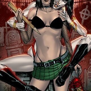 11" x 17" Cassie and Vampirella Print by Daniel Leister