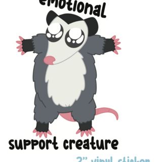 Emotional Support Sticker Returning Backer