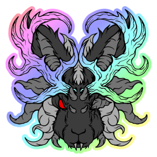 2.5 inch Holographic Jackalope Vinyl Sticker