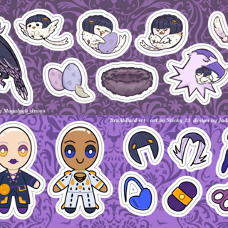 Sticker Sheet: BirdAU + BruAbBald