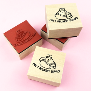 Poe Rubber Stamp - Saluting Poe