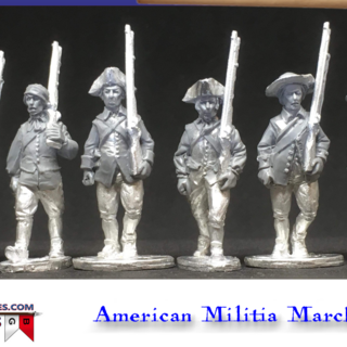 BG-AWI003 American Militia Marching (6 models, 28mm unpainted)
