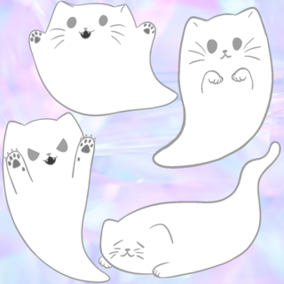 Ghost Kitties Mini Pin Set
