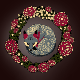 Mushroom circle with animal