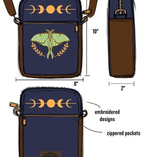 Lunar Moth Satchel