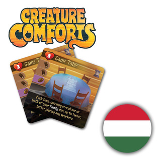 Hungarian Creature Comforts Dice Tower Promo Cards