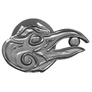 Silver raven mini pin